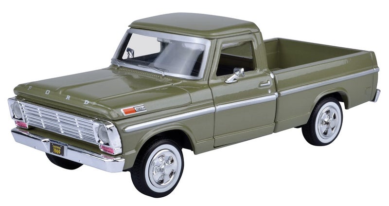 Motor Max 1969 Ford F-100 Pickup, Green - Motormax Premium American 79315 - 1/24 Scale Diecast Model Car by Motor Max - Image 1